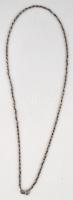 Ezüst(Ag) fonott, venezianer nyaklánc, jelzett, h: 50 cm, nettó: 5,1 g