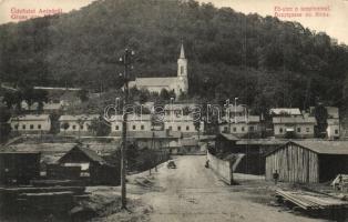 Anina, Stájerlakanina, Steierdorf; Fő utca, templom. Hollschütz kiadása / main street, church (EK)