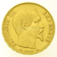 Franciaország / Második Császárság 1853A 20Fr Au III. Napóleon (6,46g/0.900) T:2 kis ph., karc / France / Second Empire 1853A 20 Francs Au Napoleon III (6,46g/0.900) C:XF small edge error, scratch Krause KM#781.1