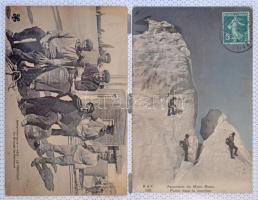 100 db RÉGI főleg francia népviseletes képeslap, érdekesebb lapokkal, jó minőségben, szép albumban /...