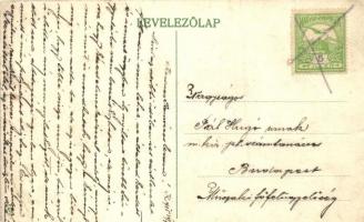 Kassa, Kosice; vasútállomás villamosokkal / railway station with trams (r)