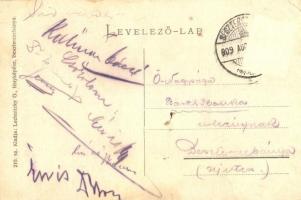 Borosznó-gyógyfürdő, Brusno-kúpele; utcakép, Cornélia-lak / street view with villa  (EK)