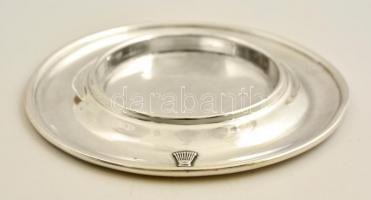 Ezüst(Ag) antik bécsi kerek tálka, jelzett, d: 10 cm, nettó: 47 g