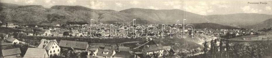 Plevlja, Plevlje; 3-tiled panoramacard. Simon Kattan