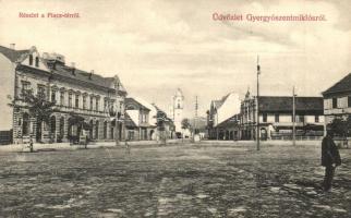 Gyergyószentmiklós, Gheorgheni; Piac tér. Sándory Mihály kiadása  / market square