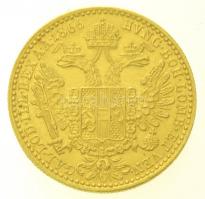 1866E Dukát Au "Ferenc József" (3,49g/0.986) T:1-,2 / Hungary 1866E Ducat Au "Franz J...