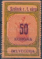 1922/1923 50K Szolnok városi okmánybélyeg (6.000)
