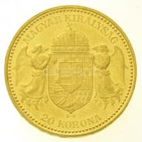1892KB 20K Au "Ferenc József" Körmöcbánya (6,77g/0.900) T:2,2- / Hungary 1892KB 20 Korona ...