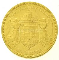 1893KB 20K Au "Ferenc József" Körmöcbánya (6,77g/0.900) T:2 kis ph. / Hungary 1893KB 20 Ko...