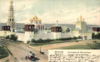 Moscow, Moscou; Couvent Hovo-Devitchy / Novodevichy Convent, Russian Orthodox cloister, horse-drawn tram. Knackstedt & Näther (EK)