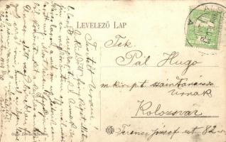 Málnásfürdő, Malnas Bai; vasútállomás, gőzmozdony / Bahnhof / railway station with locomotive (EK)