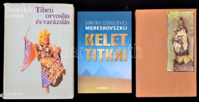 3 db kelettel, Kínával foglalkozó könyv: Mereskovszkij: Kelet titkai. Bp., 1992. Holnap; Tőkei: Miklós: A kínai irodalom rövid története. Bp., 1960. Gondolat. Benedek István: Tibeti orvoslás és varázslás. Bp., 1987. Gondolat. .