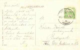 Temesrékás, Recas; Községháza, utca. W.L. Bp. 6730. / Gemeindehaus / street view with town hall