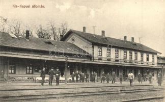 Kiskapus, Kleinkopisch, Copsa Mica; Vasútállomás. Briegel Josef fényképész / Bahnhof / railway station