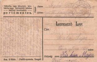 3 db első világháborús magyar saját kézzel rajzolt katonai lap. Tábori posta / 3 WWI Hungarian hand-...