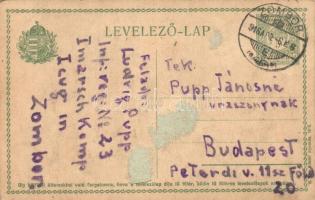 3 db első világháborús magyar saját kézzel rajzolt katonai lap. Tábori posta / 3 WWI Hungarian hand-...