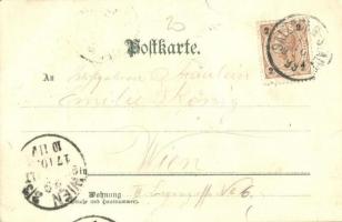 1899 Cats going to school. Lith-Artist Anstalt (vorm. Gebrüder Obpacher) München Serie 51. No. 18420...