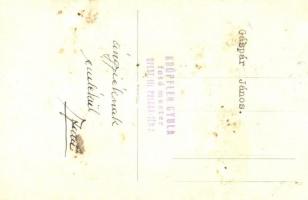 Budapest III. Magyar Királyi Folyamőrség laktanyája folyamőrrel. Dunai Flottilla / Donau-Flottille /...