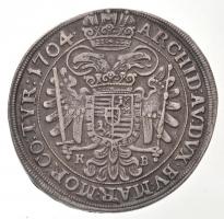 1704K-B 1/2 Tallér Ag "I. Lipót" Körmöcbánya (14,18g) T:1- kis ph. / 
Hungary 1704K-B 1/2...