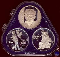 1976. 200Ft Ag 3klf db "Festők I. - Derkovits, Szinyei, Munkácsi" sor T:PP Eredeti MNB tokban (tok sérült)!