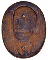 Vigh Ferenc (1881-1948) DN "Férfi mellkép" egyoldalas, öntött Br plakett, szakirodalomban ...