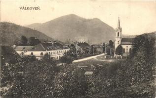 Nándorvölgy, Valkovna, Valkoven; utcakép templommal / street view with church  (EK)