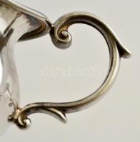 Ezüst(Ag) monogramos tejszínes kiöntő, jelzett, m: 5 cm, nettó: 44,4 g