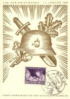 1942 Tag der Briefmarke. Einheitsorganisation der Deutschen Sammler / WWII German NS stamp day, So. Stpl s: Axster-Heudtlass