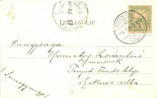 Badacsony, Günther és Ányos villa, csónak. Payer Antal kiadása (EK)