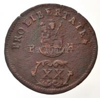 1705. XX Poltura Cu "II. Rákóczi Ferenc" (14,84g) T:2- ph. /  Hungary 1705. XX Poltura &qu...