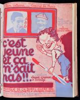 cca 1920-1930 31 db dekoratív címlapú foxtrott kotta egybekötve, jó állapotban