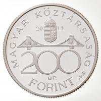 2014. 200Ft Ag "Deák Ferenc" utánveret piefort (24,1g) T:PP / 
Hungary 2014. 200 Forint A...
