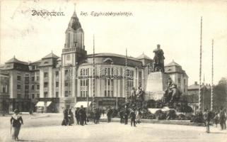 Debrecen, Református Egyház bérpalotája, Első Magyar Általános Biztosító Társaság Főügynöksége, Kossuth-szobor, Bottó Kornél üzlete