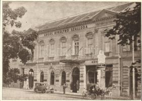 Debrecen, Hotel Angol Királynő szálloda, Németh Nándor üzlete, kávéház és sörcsarnok, automobil, lovas fogat