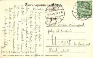 SMS Erzherzog Ferdinand Max az Osztrák-Magyar Haditengerészet Erzherzog-osztályú pre-dreadnought csa...