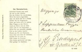 Im Sanatorium, Verlag Carl Müller / In the sanatorium, black man with alcohol, humor s: L. Winig