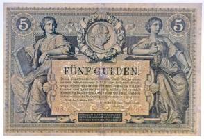 1881. 5Ft / 5G Osztrák-Magyar Bank T:III- restaurált Austro-Hungarian Monarchy 1881. 5 Forint / 5 Gulden C:VG restored Adamo G127., Kodnar 107.