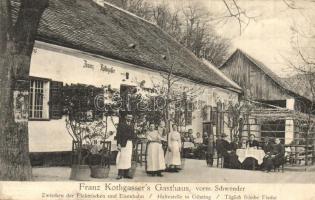 Gösting bei Graz, Franz Kothgasser (vorm. Schwender) Gasthaus / guest house, restaurant, waiter (EK)