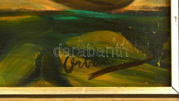 Orbán jelzéssel: Virág csendélet, olaj, farost, fa keretben, 29×39 cm