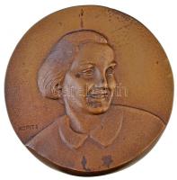 Kopits János (1872-1944) DN Női mellkép egyoldalas, öntött Br plakett (589g/195mm) T:2 / Hungary ND Womans portrait one-side cast Br plaque. Sign.: János Kopits (589g/195mm) C:XF