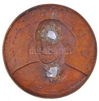 Kopits János (1872-1944) DN "Női mellkép" egyoldalas, öntött Br plakett (589g/195mm) T:2 /...