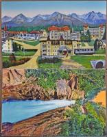 Tátra, Vysoké Tatry, Hohe Tatra; 10 darabos leporellofüzet / leporello booklet with 10 postcards