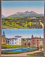 Tátra, Vysoké Tatry, Hohe Tatra; 10 darabos leporellofüzet / leporello booklet with 10 postcards
