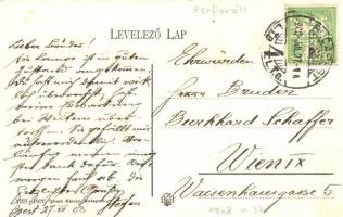 Budapest I. Gellért-hegyi feljárat. Divald Károly kiadása + perforált bélyeg