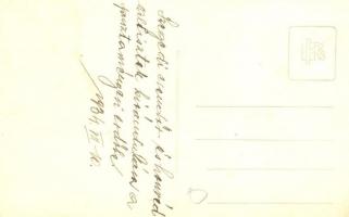 1934 Pusztamérges, Szegedi csendőr és honvéd altisztek kirándulása a pusztamérgesi erdőbe. group pho...