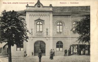 Rozsnyó, Roznava; Római katolikus leánynevelő intézet, Schiffer üzlete / girls' school, shop (EK)