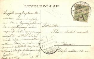 Arad, Tököly tér, templom / square view with church (EK)