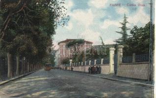 Fiume, Corsia Deák / street view with tram  (EK)