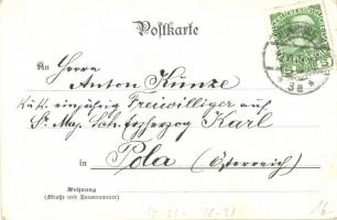 Valkyrie. Art Nouveau lady, litho von Ed. Strache (EK)