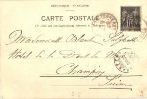 Art Nouveau lady art postcard. litho